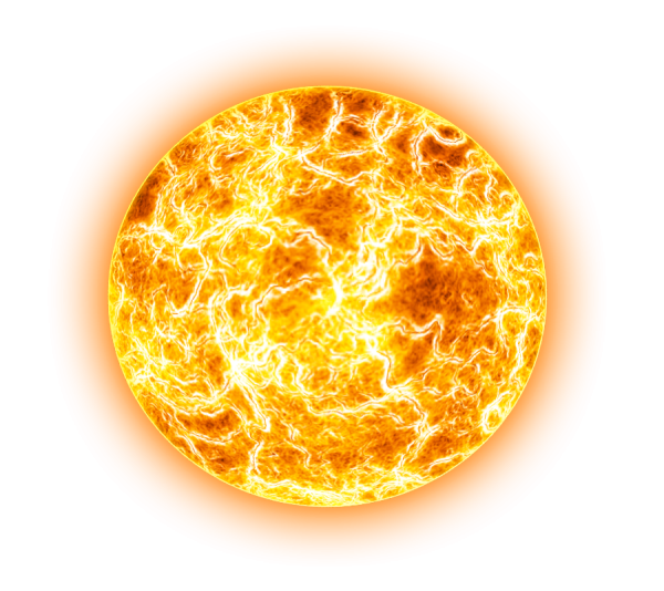 Горящее солнце