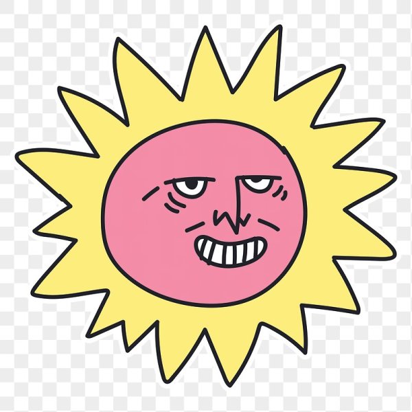 Солнце стикер