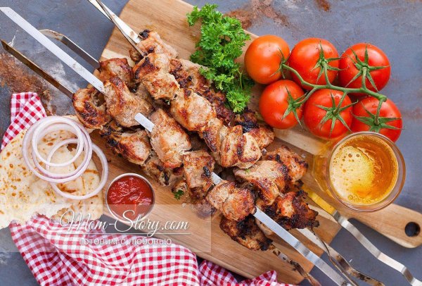 Шашлык и пиво фото