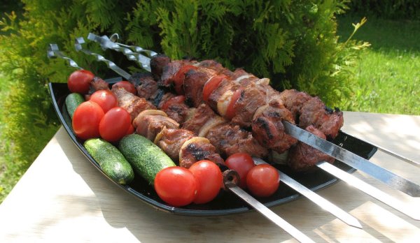 Шашлык с овощами