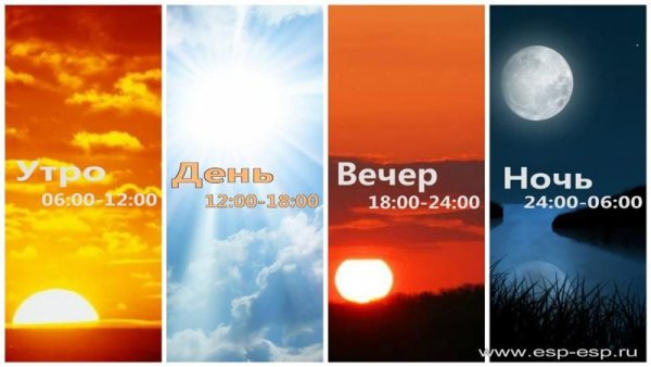 Утро день вечер