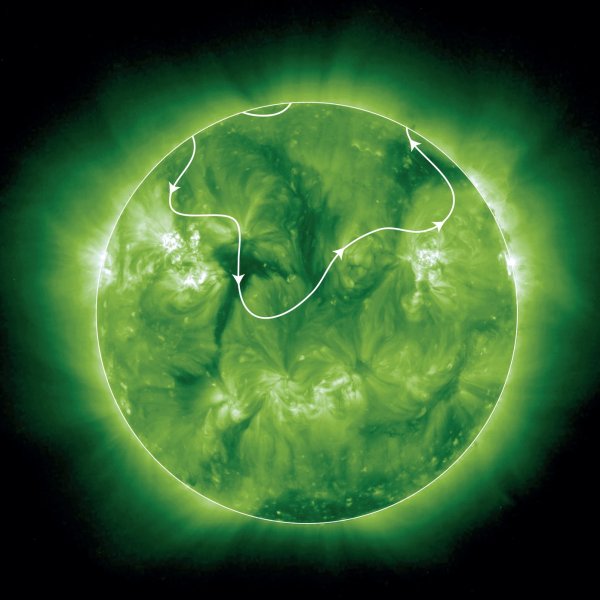 Зеленое солнце арт