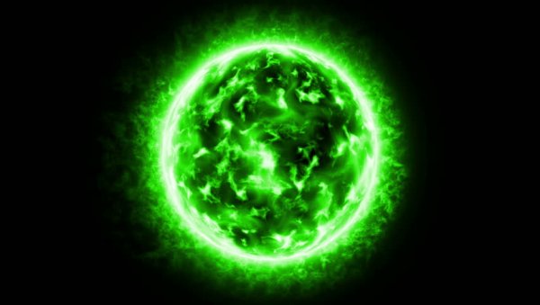 Солнце зеленого цвета