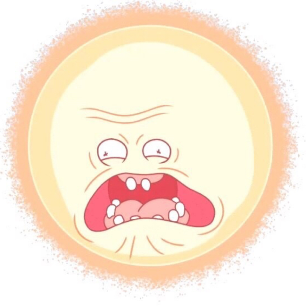 Орущее солнце Рик и Морти