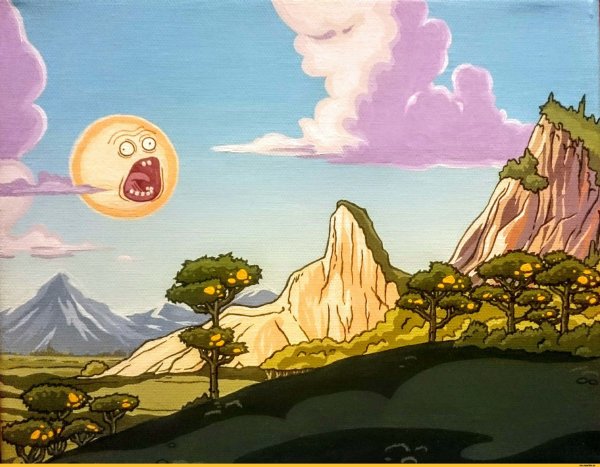 Рик и Морти кричащее солнце