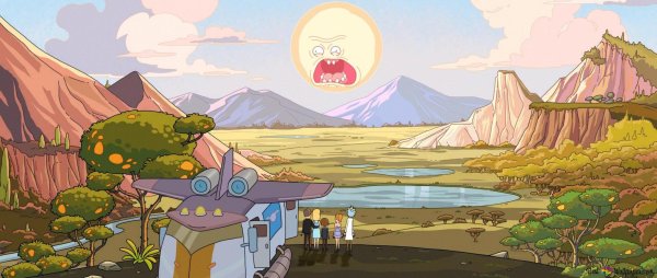 Орущее солнце Рик и Морти