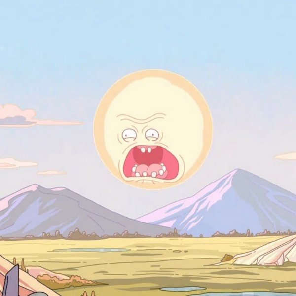 Орущее солнце Рик и Морти