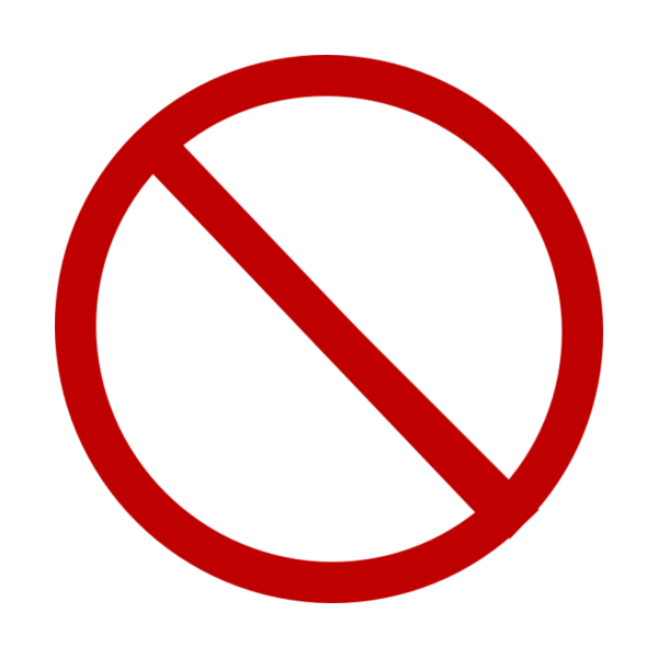 Знак круглый перечеркнутый