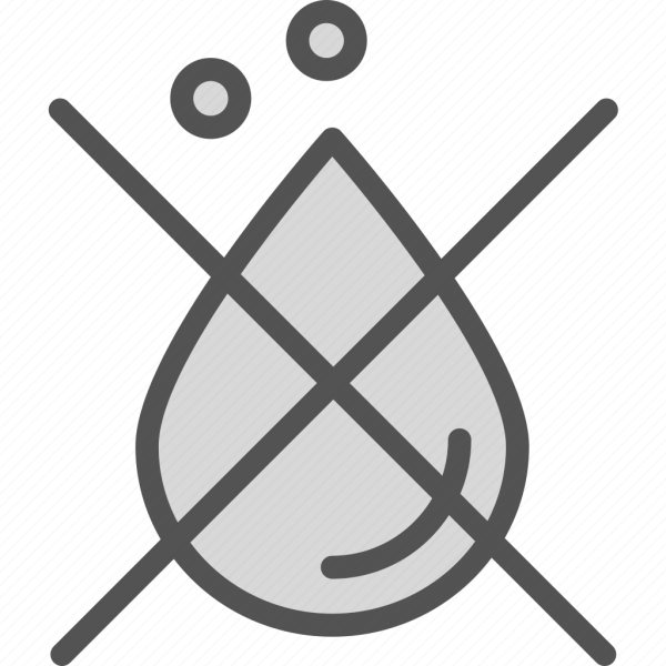 Значок перечеркнутая капля