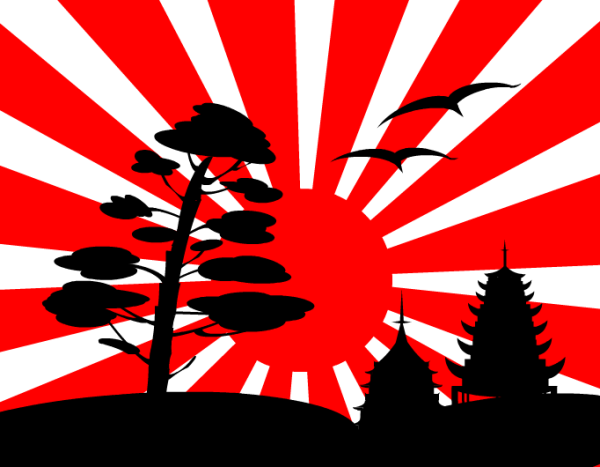 Флаг восходящего солнца императорской Японии руководитель