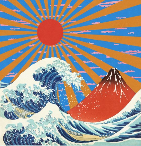 Японская живопись солнце
