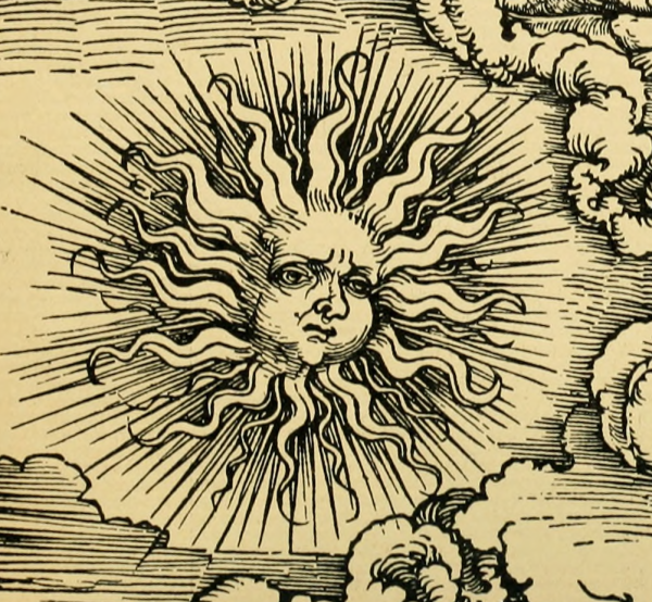 Солнце гравюра