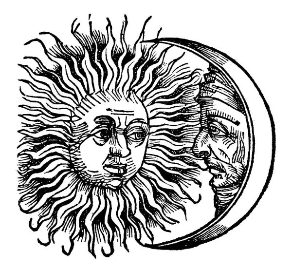 Солнце гравюра