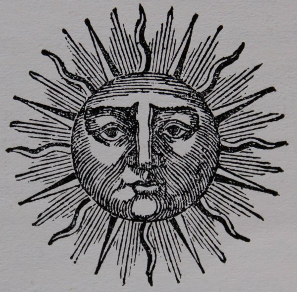 Алхимические Гравюры солнце и Луна