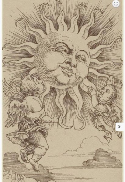 Старинное изображение солнца