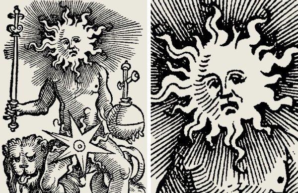 Солнце гравюра