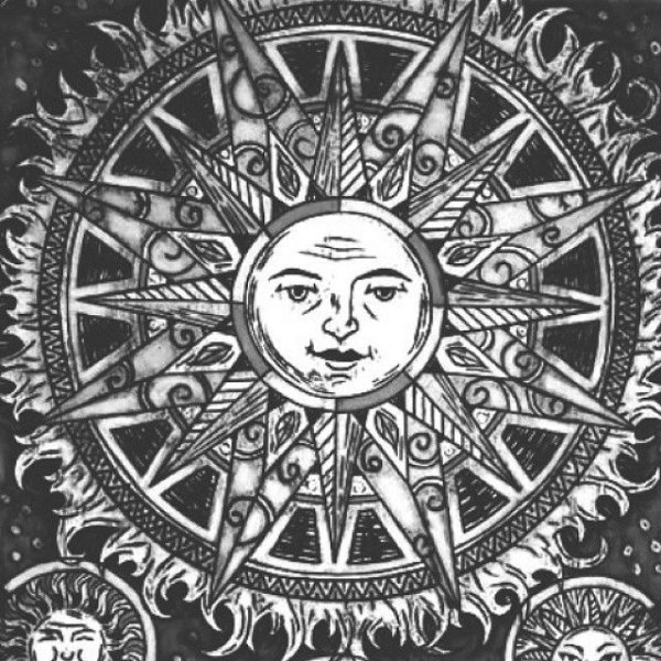 Старинное изображение солнца