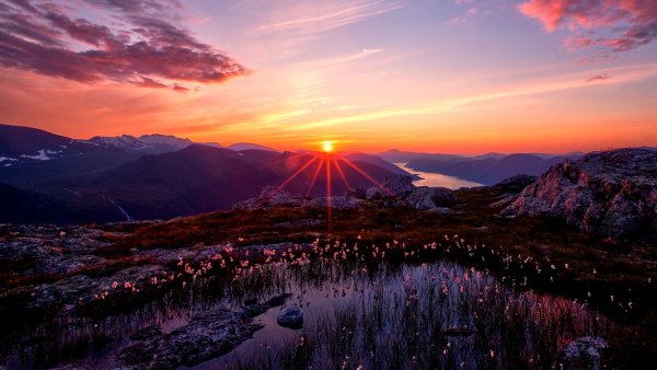 Пейзаж рассвет