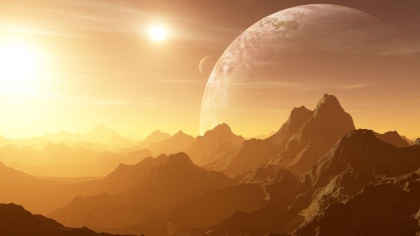 Вид с гор рассвет