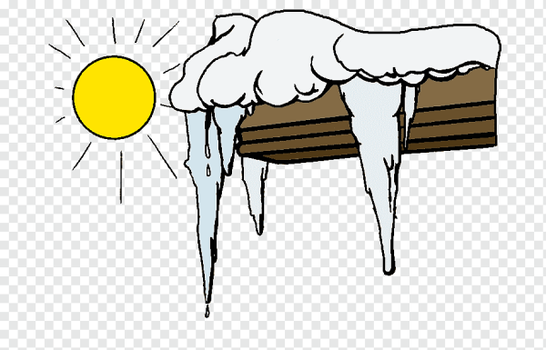 Сосульки на белом фоне