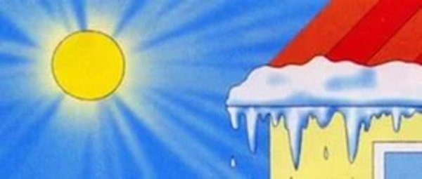 Сосульки на крыше рисунок