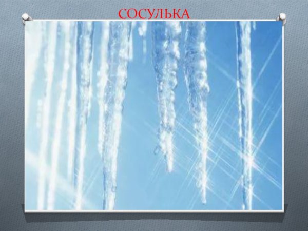 Сосульки это явление природы