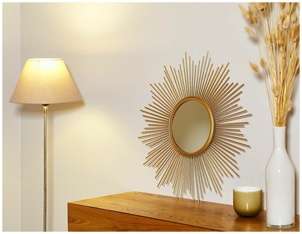 Зеркало-солнце настенное золотое "Белладжио Голд"