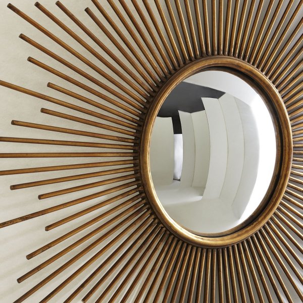 Зеркало Брук 100 золотое