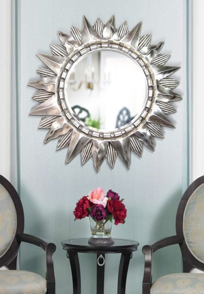 Настенное зеркало-солнце Sol Gold