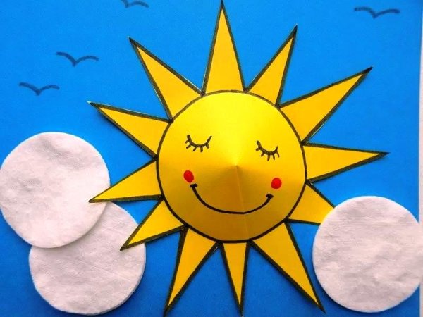 Аппликация солнышко