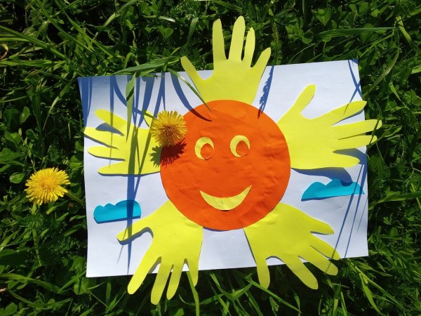Аппликация солнышко