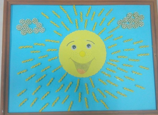 Аппликация солнышко