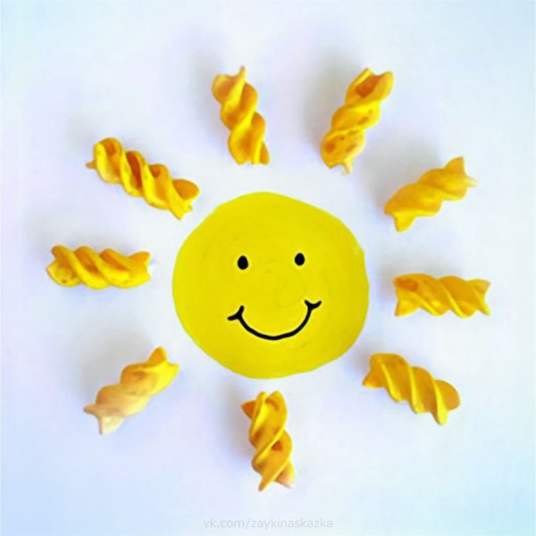 Солнышко из макарон