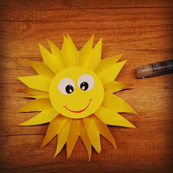Солнышко из бумаги