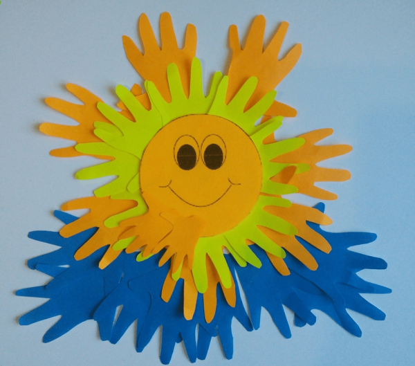 Солнышко из картона