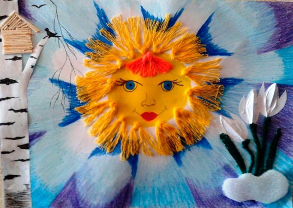 Поделка в садик солнышко