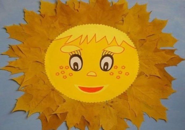 Поделка в садик солнышко
