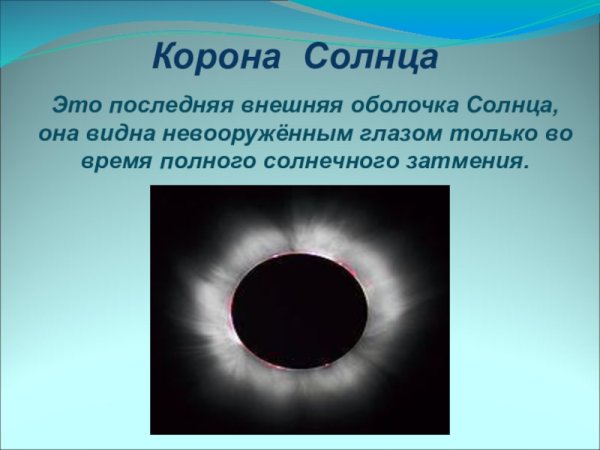 Солнечная корона это в астрономии