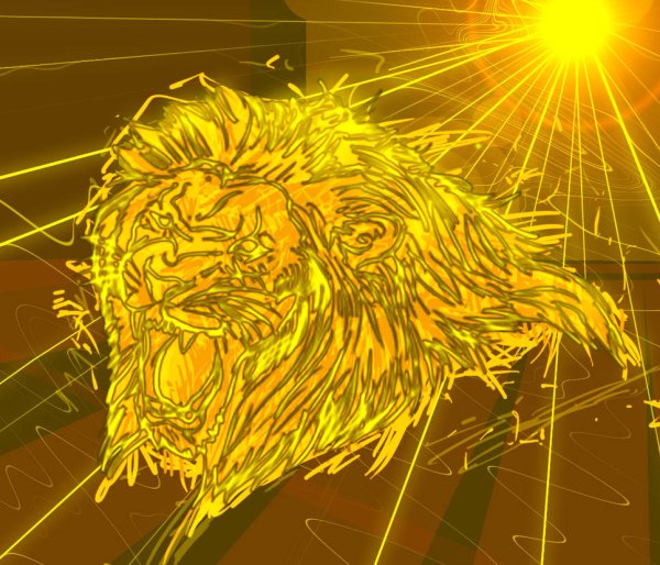 Лев и солнце