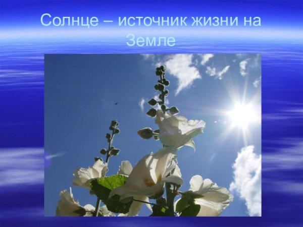 Солнце источник тепла