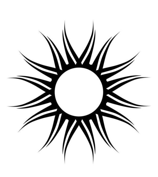 Тату солнце Кельтский стиль