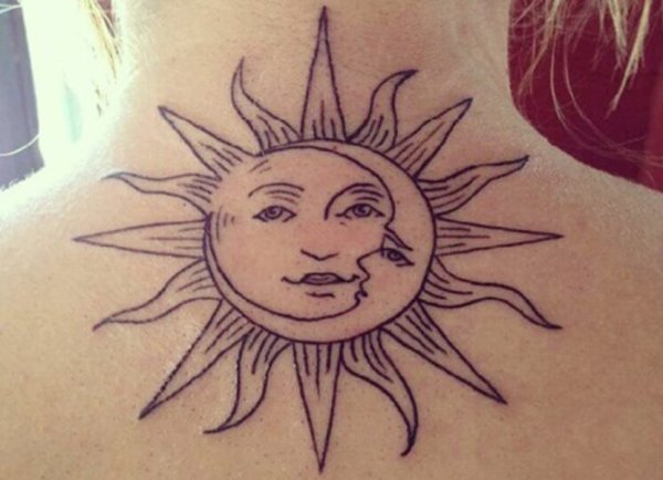 Языческое солнце тату