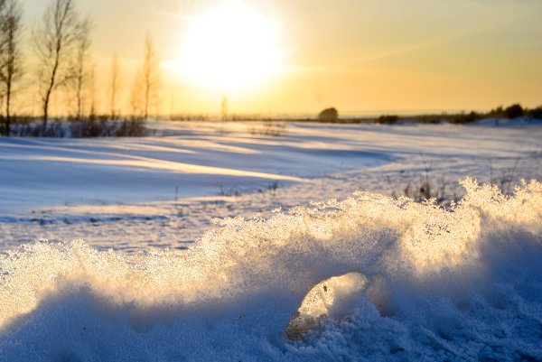 Весна снег солнце