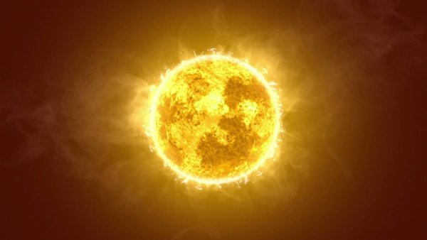 Диаграмма внутреннего строения солнца.