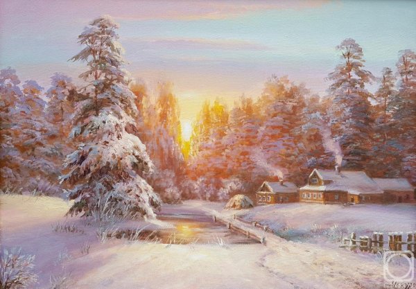 Зимнее утро открытки