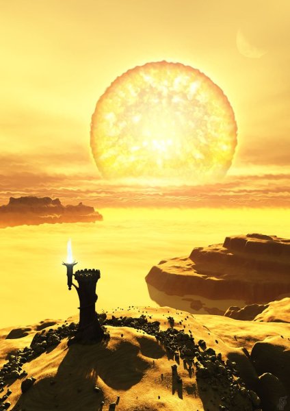 Красивое солнце фэнтези