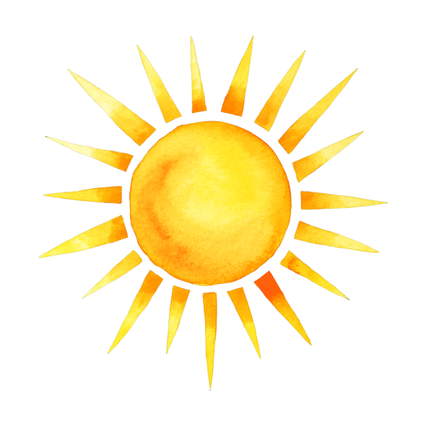 Солнцеpnна прозрачном фоне