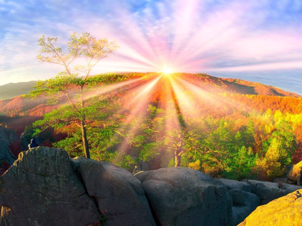 Рассвет в горах