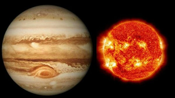 Юпитер больше солнца