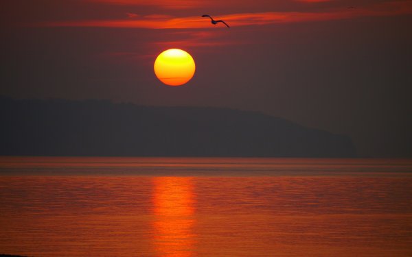 Огромное солнце на закате
